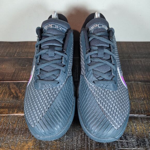 NEW Nike Zoom Vapor Pro 2 HC Mens Size 8 Tennis Shoes FD6692 001 Black Purple - Picture 2 of 12